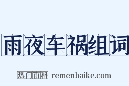 雨夜车祸组词是什么意思的图片